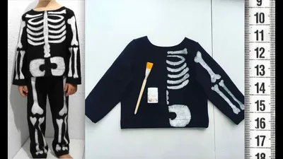 Я ШЬЮ: Костюм скелета 💀 из футера How to make Halloween skeleton costume -  YouTube