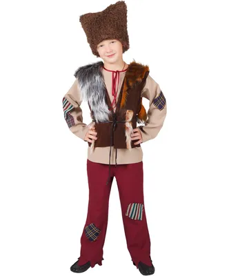 Карнавальный костюм Лесного Разбойника для мальчика: головной убор, жилет,  сорочка, брюки (Россия) купить в Туле