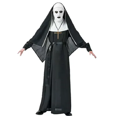 Halloween Dress Nun Costume Cosplay Women The Virgin Mary Carnival Demonic  Scary Vestido Medieval - AliExpress