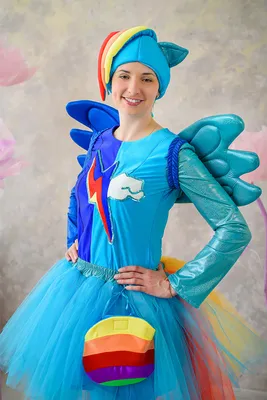Детский карнавальный костюм Радуга Дэш-2 для девочки купить в интернет  магазине