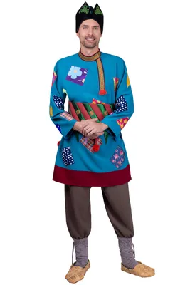 Юморной костюм Скомороха на прокат, размеры от 48 до 60