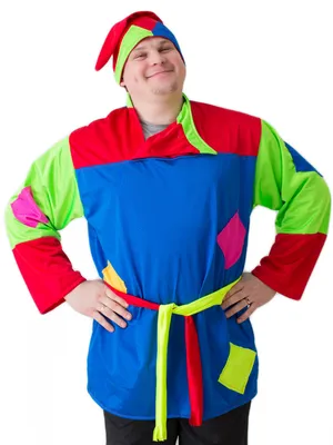 Festive Mardi Gras Jester Clown Men Adult Costume | eBay