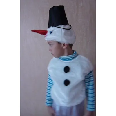 Снеговик в жилете» карнавальный костюм для мальчика - Масочка
