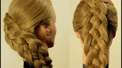 Плетение косы из 5 прядей. 5 Strand Braid (hairstyle for long hair) -  YouTube