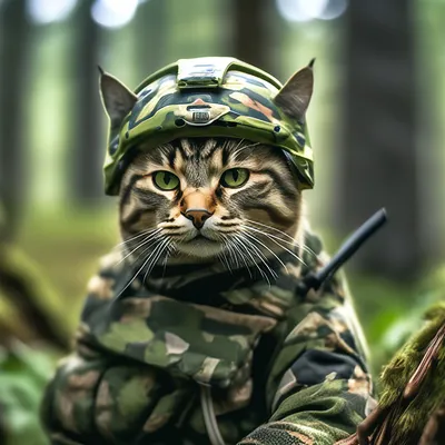 Солдат кота держит Jackknife Стоковое Изображение - изображение  насчитывающей кот, форма: 153815755