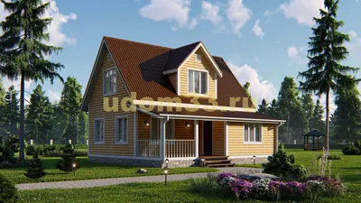 Уютный двухэтажный дом с террасой — Архитектурное бюро «Домик.про»