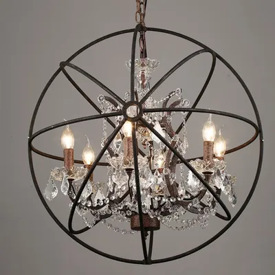 Люстра - esl/241. Черная кованая люстра с 5 свечами от фабрики Elstead  Lighting