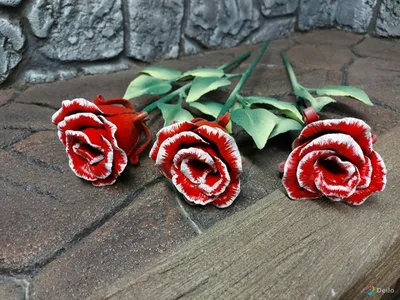 Кованая роза с сердцем - Художественная ковка Ижевск