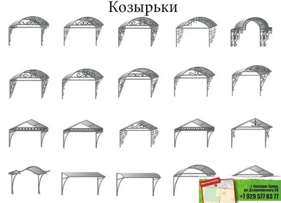 Купить кованые козырьки над крыльцом и входом - Цены