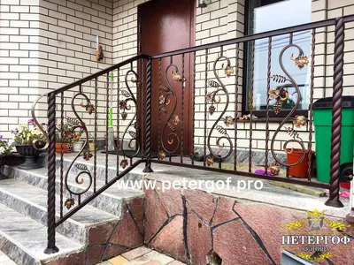 Кованые перила для крыльца частного дома 8 По запросу