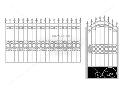 КОВАНЫЕ ВОРОТА И КАЛИТКИ (Каталог №2) | Фото и эскизы распашных ворот и  калиток с художественной ковкой