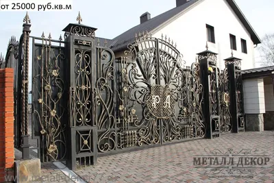 Купить кованые заборы и ворота в Клине: Кованые ворота KV19