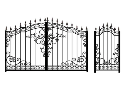 Купить кованые заборы и ворота в Раменском: Кованые ворота KV16