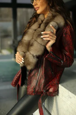 Купить утепленную кожаную куртку (арт. D-2006) в Москве в интернет-магазине  FINSALЕ