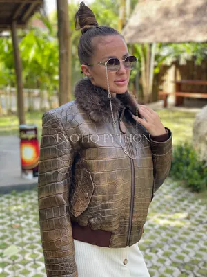Эксклюзивная кожаная куртка с мехом песца — Parka Store