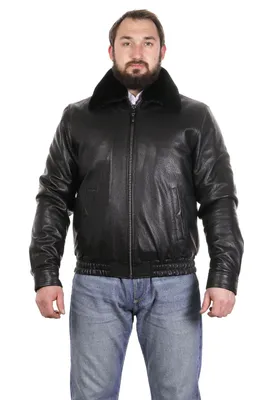 Черная куртка с воротником меха норки (179-7004) купить в интернет магазине  Rosmeha.ru