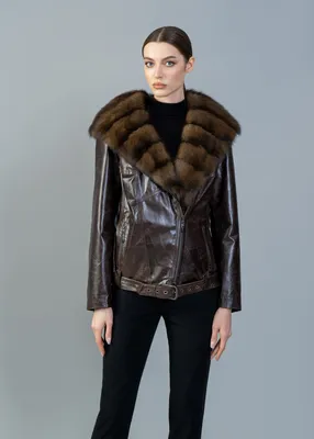 Купить утепленную кожаную куртку с мехом (арт. 101) в Москве в  интернет-магазине FINSALЕ