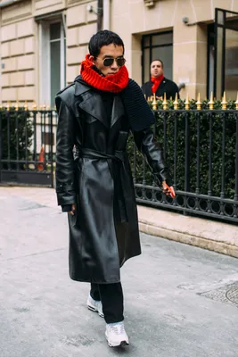 Уличный стиль: как носить кожаные пальто - фото стильных мужчин | GQ Россия