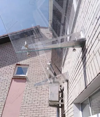 Стеклянный козырек над балконом - НСК | glassneva.ru