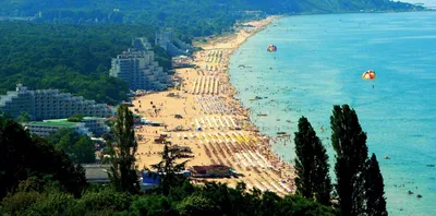 Aerial view of a beach in Bulgarian village Kranevo Stock Photo - Alamy