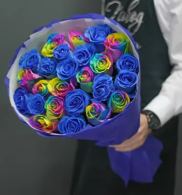 Букет из 9 радужных роз» - купить во Владикавказе за 6 270 руб