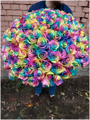 Купить Букет из 21 крашеной розы \"Самоцвет\" в Томске - доставка цветов МАКИ