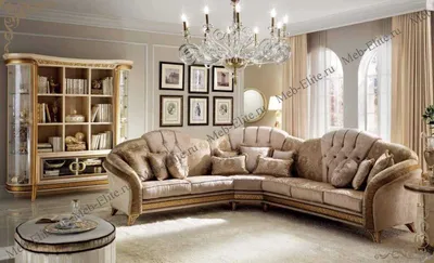 Мебель для гостиной в классическом стиле - фото