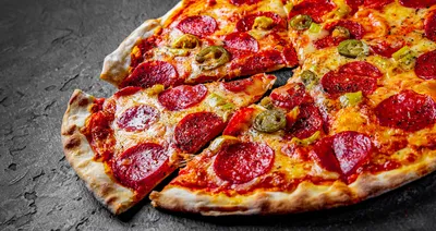 ᐉ Настенний декор Красивая пицца с салями и грибами 71x51 см (A485-2)