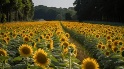 подсолнухи в поле леса, летняя традиция, красивое поле подсолнухов, Hd  фотография фото фон картинки и Фото для бесплатной загрузки