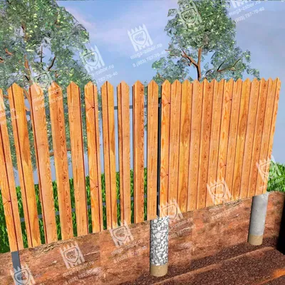 Деревянные заборы ёлочкой 100 метров в Туле: цены под ключ с установкой