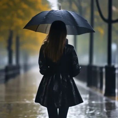 Фон с девушкой под дождем: Скачать обои для рабочего стола