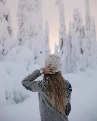 Красивые фото блондинок зимой фотографии
