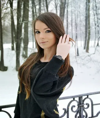 Красивые фото девушек зимой фотографии