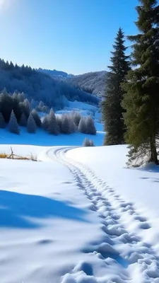 Красивые сосны в лесу в снежный зимний день :: Стоковая фотография ::  Pixel-Shot Studio