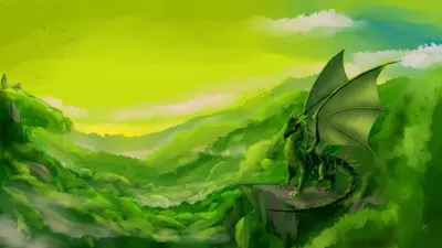 Зеленый дракон обои - 82 фото