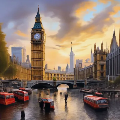 Очень красивый город Лондон с …» — создано в Шедевруме