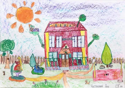 Детские рисунки про школу - 98 фото