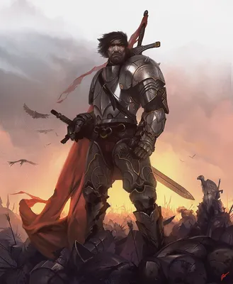 молодой воин с мечом на темном фоне. героиня фэнтези Стоковое Изображение -  изображение насчитывающей геймер, фантазия: 216557991