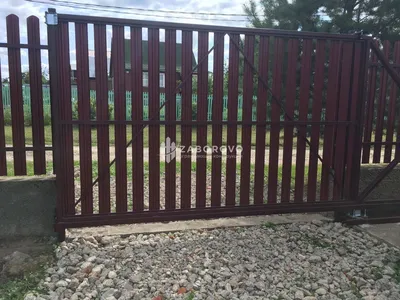 Красивые откатные ворота - Фото готовых работ