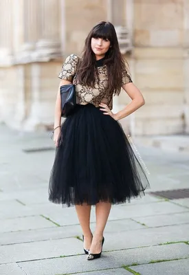 Модные пышные юбки 2019-2020 года, фото, новинки, тренды | Tulle skirts  outfit, Tulle skirt black, Black tulle skirt outfit