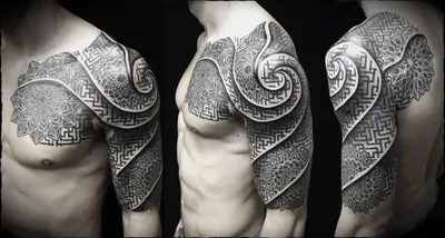 Эскиз татуировки мужской на спину, …» — создано в Шедевруме