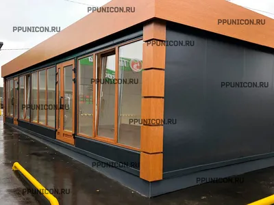 Торговый павильон в деревянной рейке - topkiosk.ru / Фото / Цены