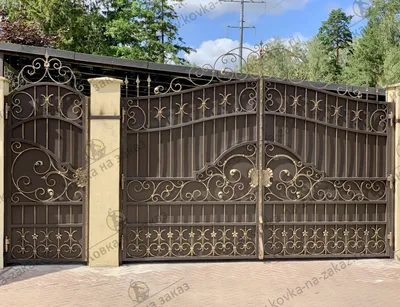 Красивые кованные ворота купить по цене 93600 руб в Наро-Фоминске от  производителя