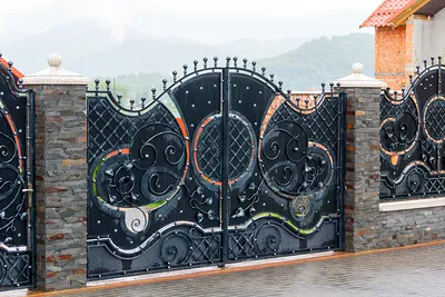Красивые ворота в парке Stock Photo | Adobe Stock