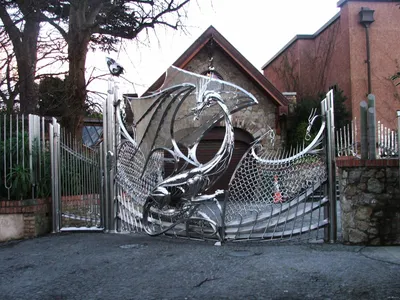 Очень красивые врезные ворота с …» — создано в Шедевруме