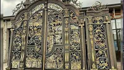 Кованые железные ворота, железные красивые ворота для дома, оцинкованные  металлические модели, входные ворота, подъездные ворота, внешние железные  ворота | AliExpress