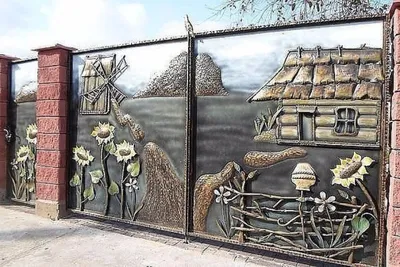 Красивые Металлические Ворота Стоковое Фото - изображение насчитывающей  загородка, геометрическо: 156548008