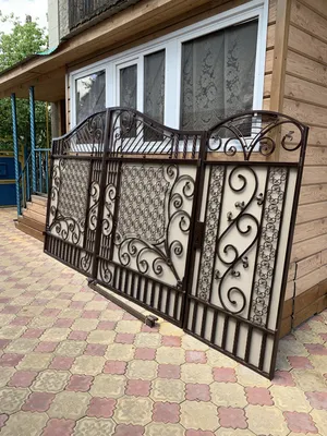 Ворота металлические распашные с калиткой своими руками