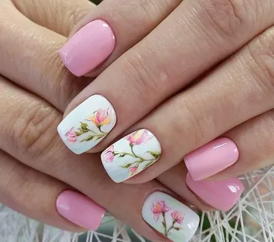 Маникюр и гель-лак в Колпино on Instagram: “Все-таки самый красивый маникюр  для меня - это маникюр с цветами 🌸 А Вы любите цветы на ноготках? Посм… |  Nails, Beauty