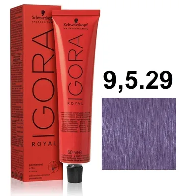 Schwarzkopf Igora Royal Крем-краска для волос 9,5/29 светлый блондин  пастельный пепельный фиолетовый 60мл — купить в интернет-магазине «Проф  Косметика»